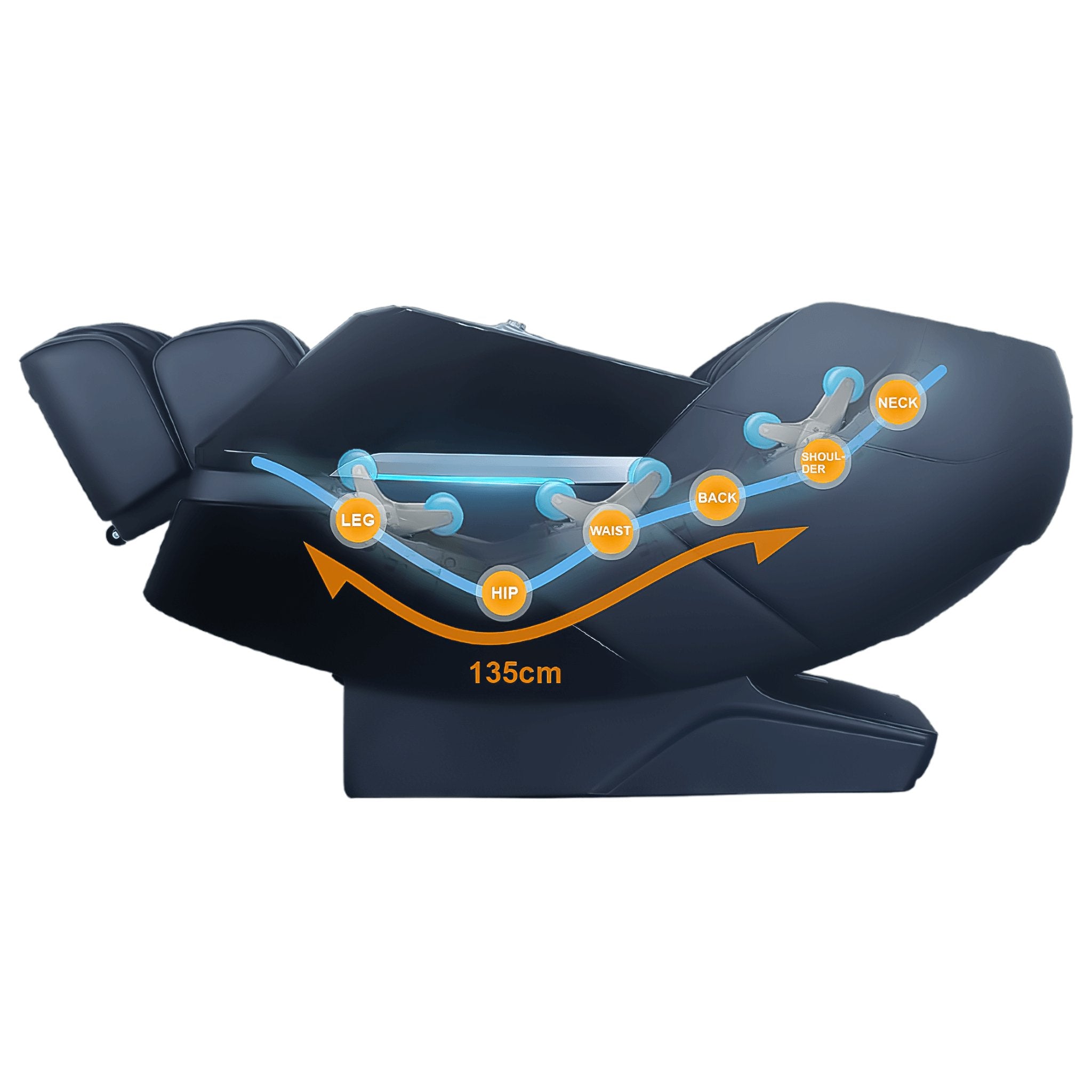 Hack Human - VComfort - VComfort – Dreamliner - 4D Hyperbolic SL Full Body Shiatsu Massage Chair -