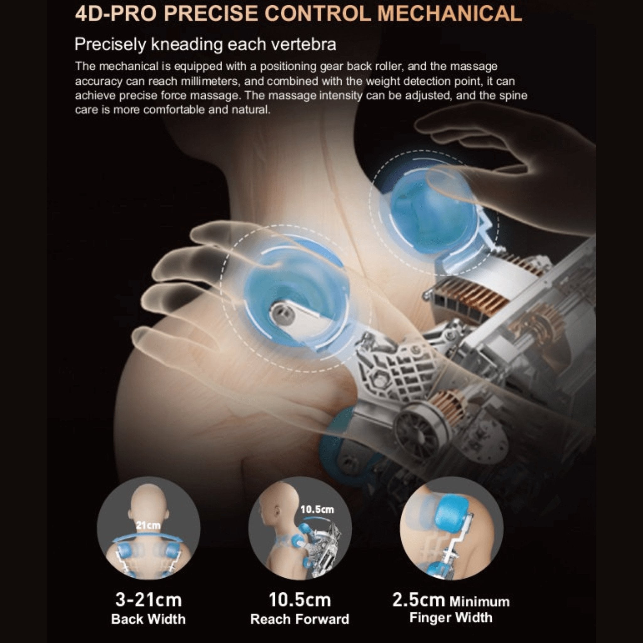 Hack Human - VComfort - VComfort - Primus 4D Pro - i - Open Flex SL Track Full Body Shiatsu Massage Chair -