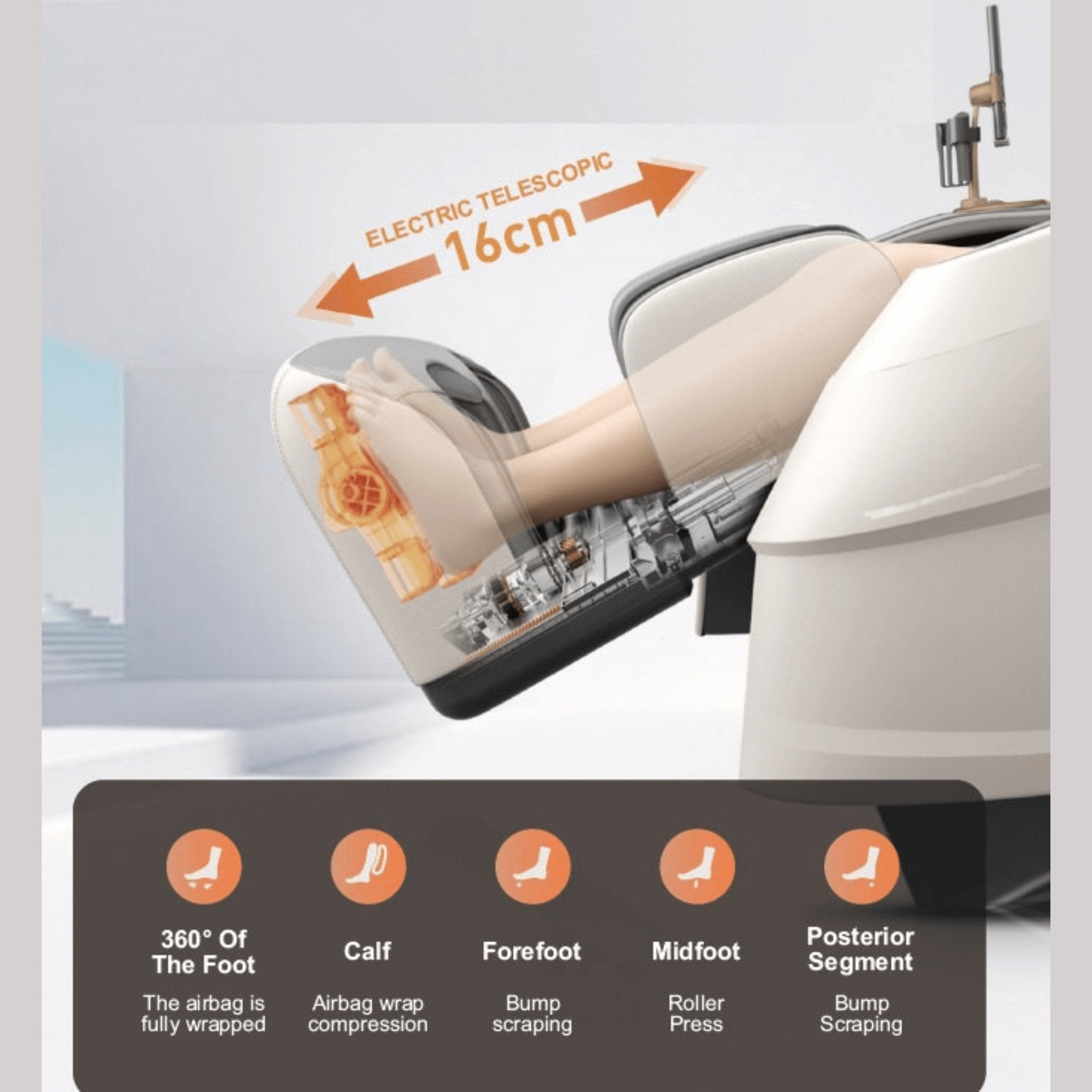 Hack Human - VComfort - VComfort - Primus 4D Pro - i - Open Flex SL Track Full Body Shiatsu Massage Chair -