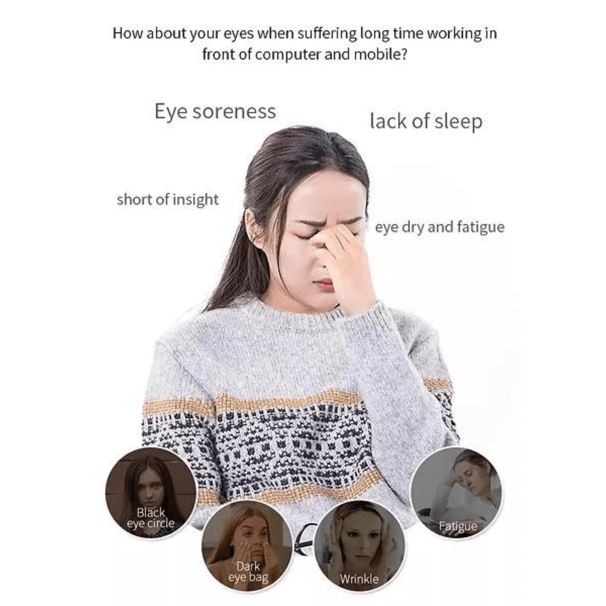 Hack Human - VComfort - VComfort – Rechargeable Eye Massager Air Compression Music Graphene Heating -