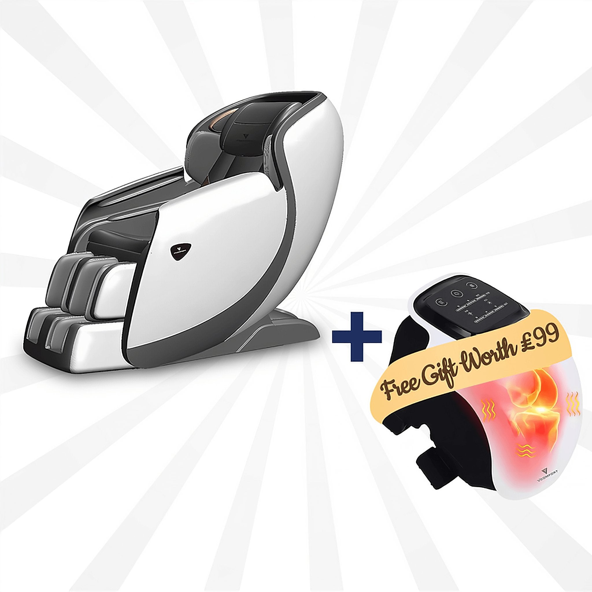 Hack Human - VComfort - VComfort - T - Rok Compact - SL Track Full Body Zero Gravity Massage Chair -