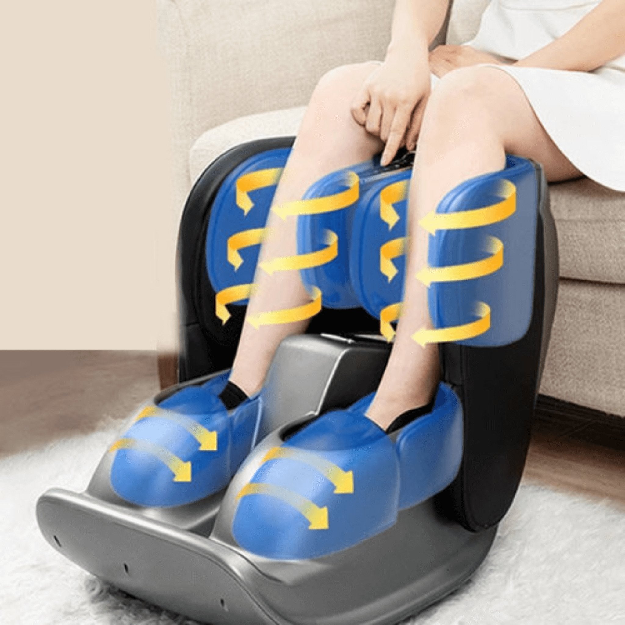 Hack Human - VComfort - VComfort - 2 In 1 Foot Calf Foldable Air Compression Shiatsu Massager - 