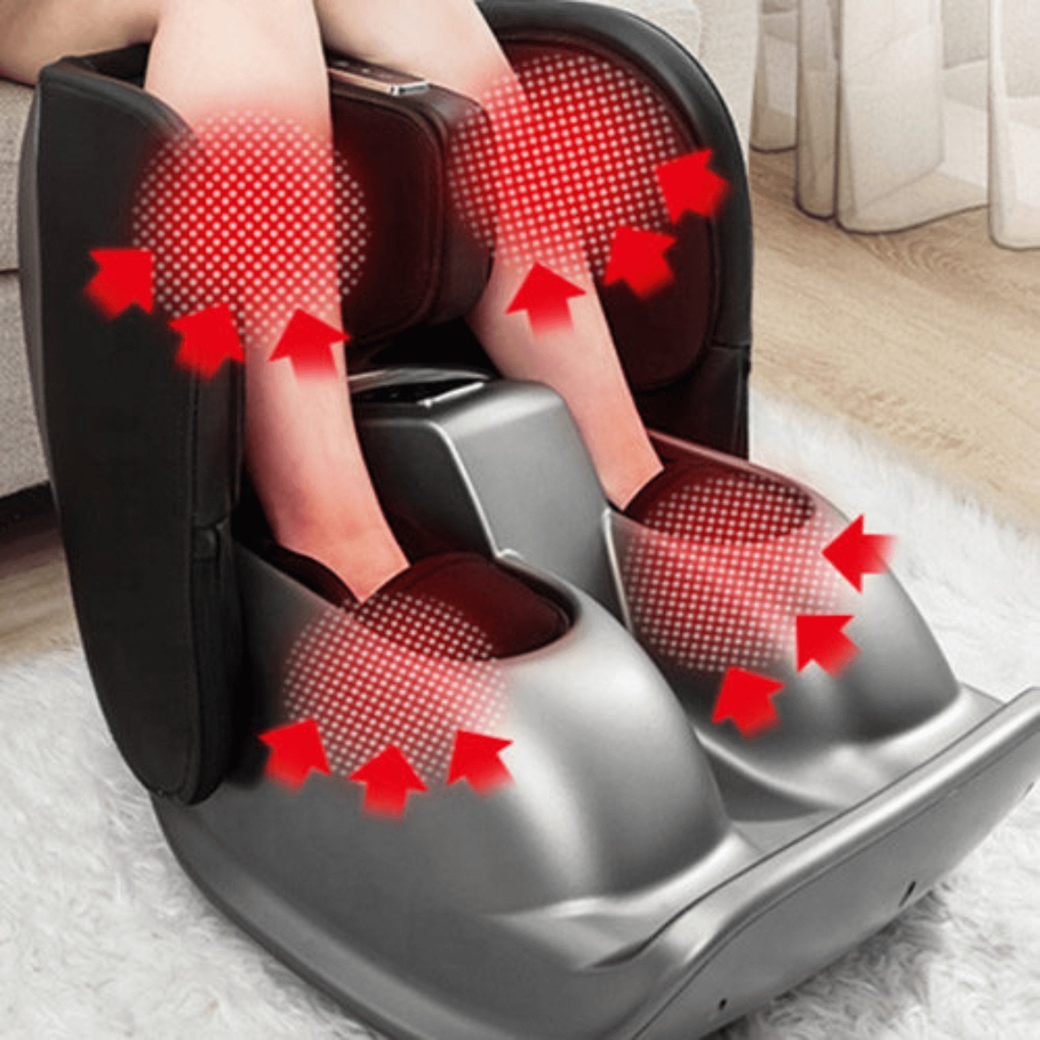 Hack Human - VComfort - VComfort - 2 In 1 Foot Calf Foldable Air Compression Shiatsu Massager - 