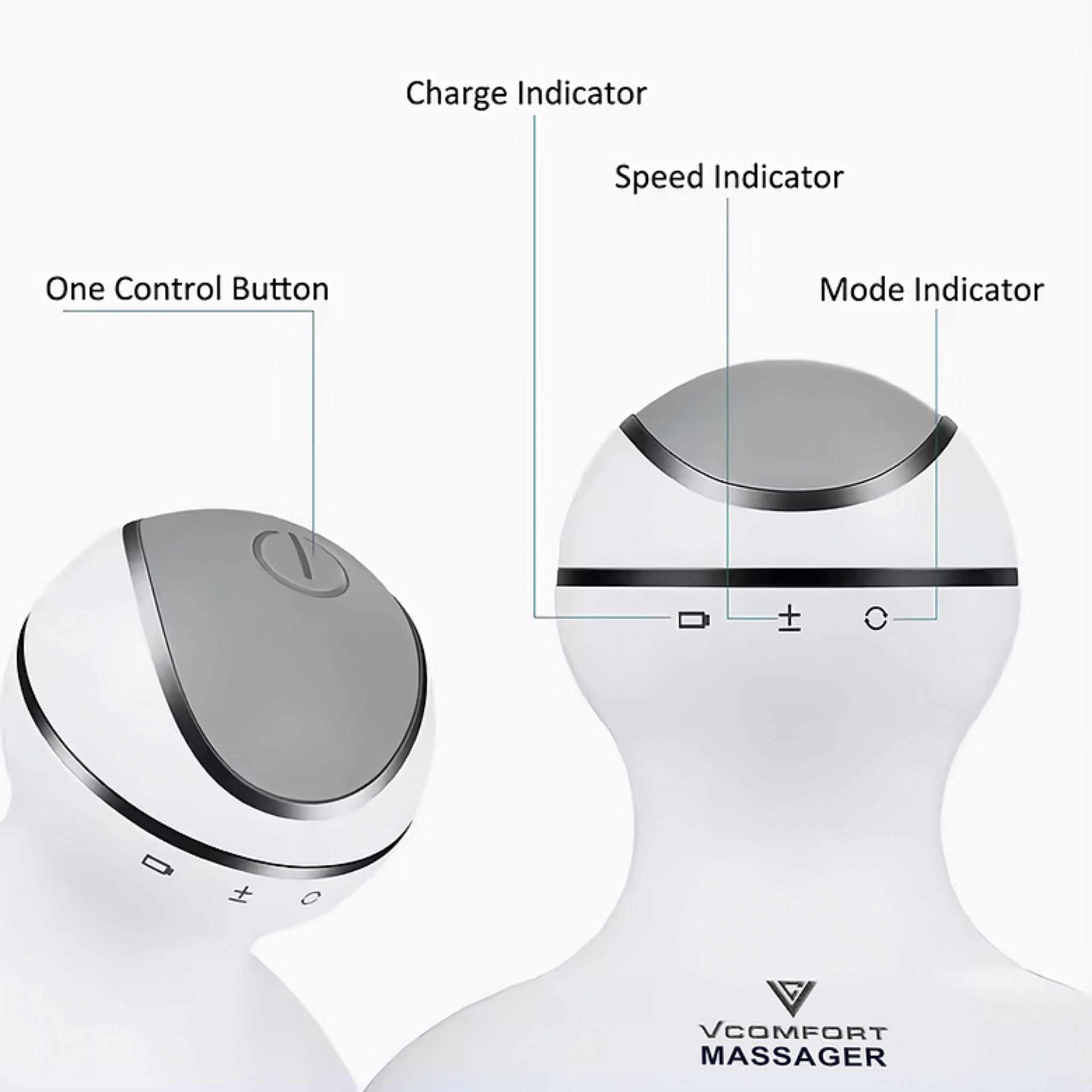 Hack Human - VComfort - VComfort – Intelligent Head Scalp Body Massager - 