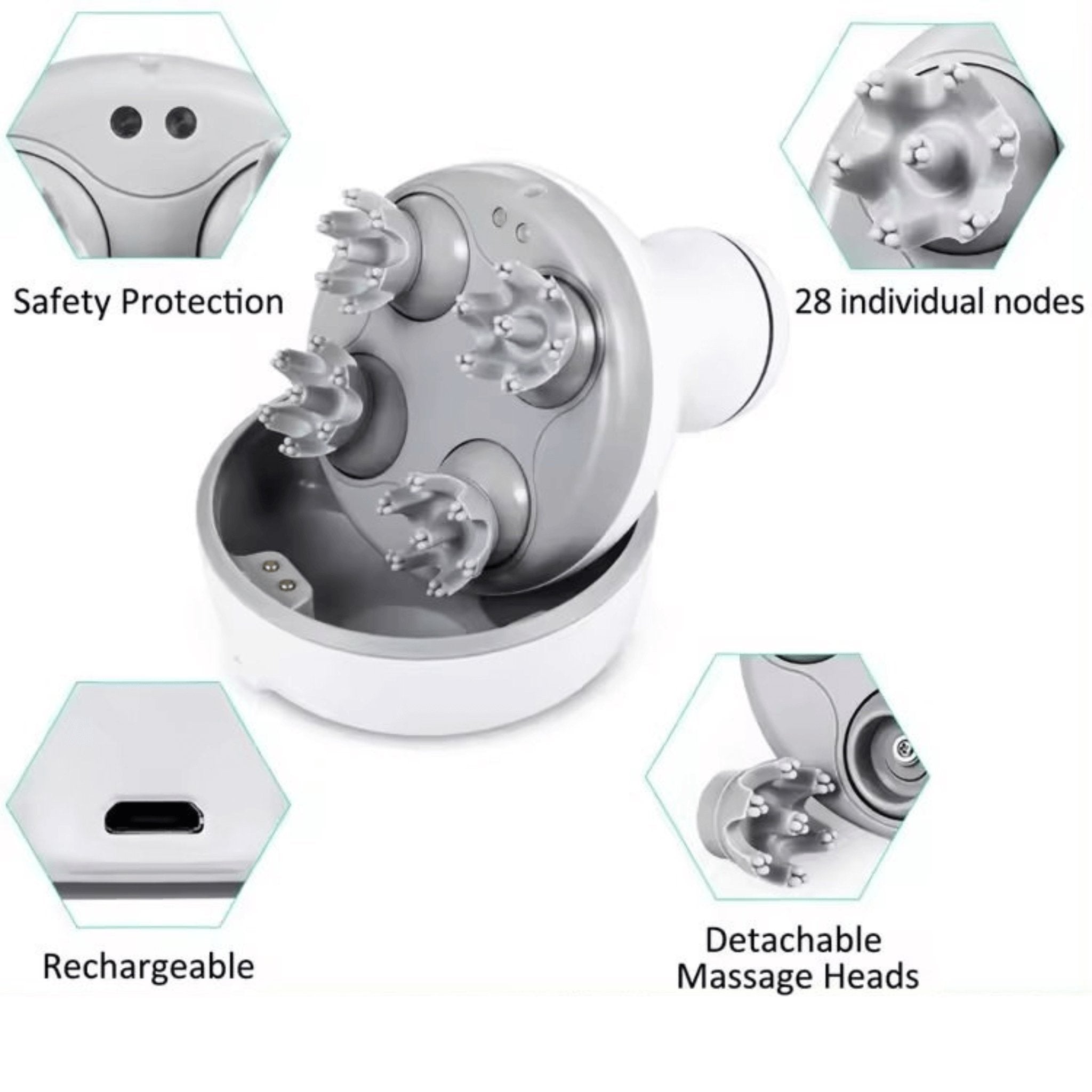 Hack Human - VComfort - VComfort – Intelligent Head Scalp Body Massager - 