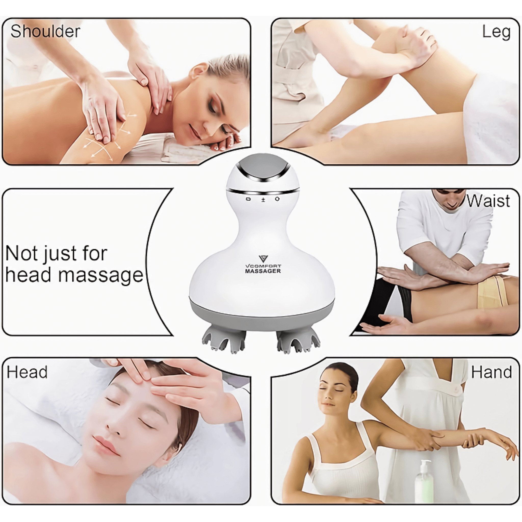 Hack Human - VComfort - VComfort – Intelligent Head Scalp Body Massager - 