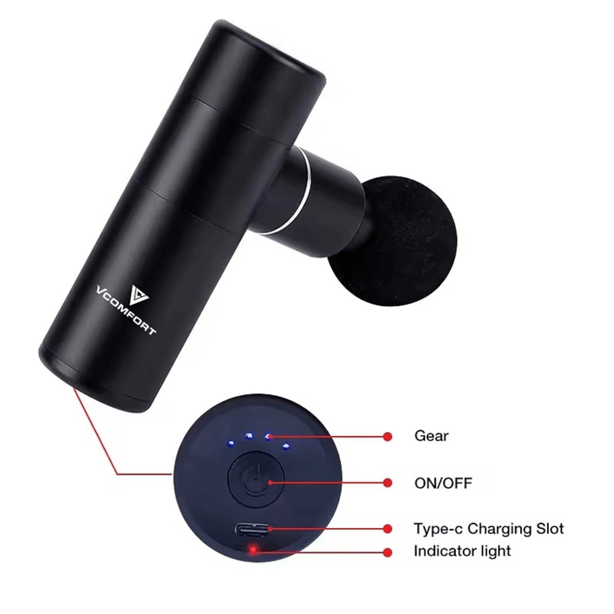 Hack Human - VComfort - VComfort - Mini Massage Gun - 