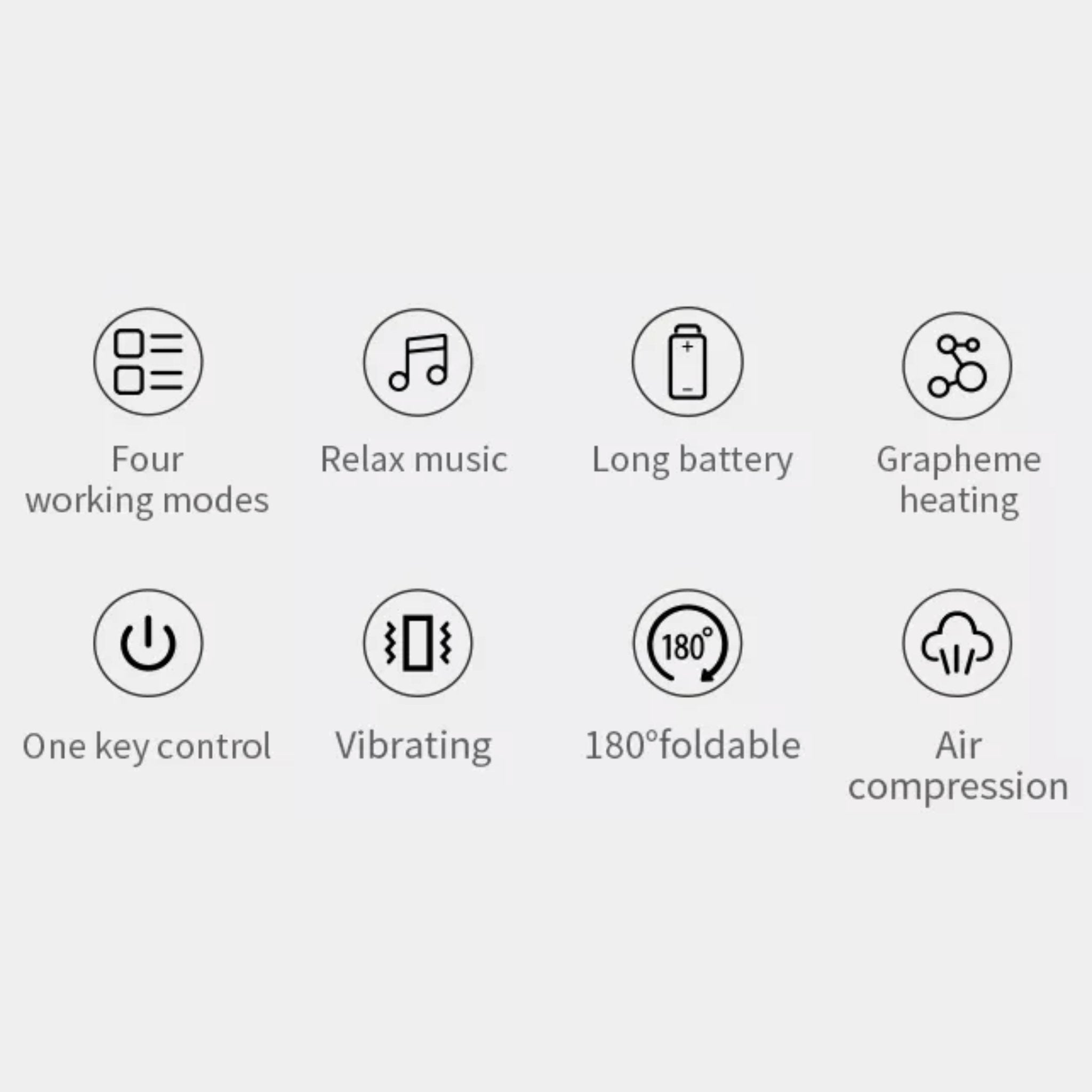 Hack Human - VComfort - VComfort – Rechargeable Eye Massager Air Compression Music Graphene Heating - 
