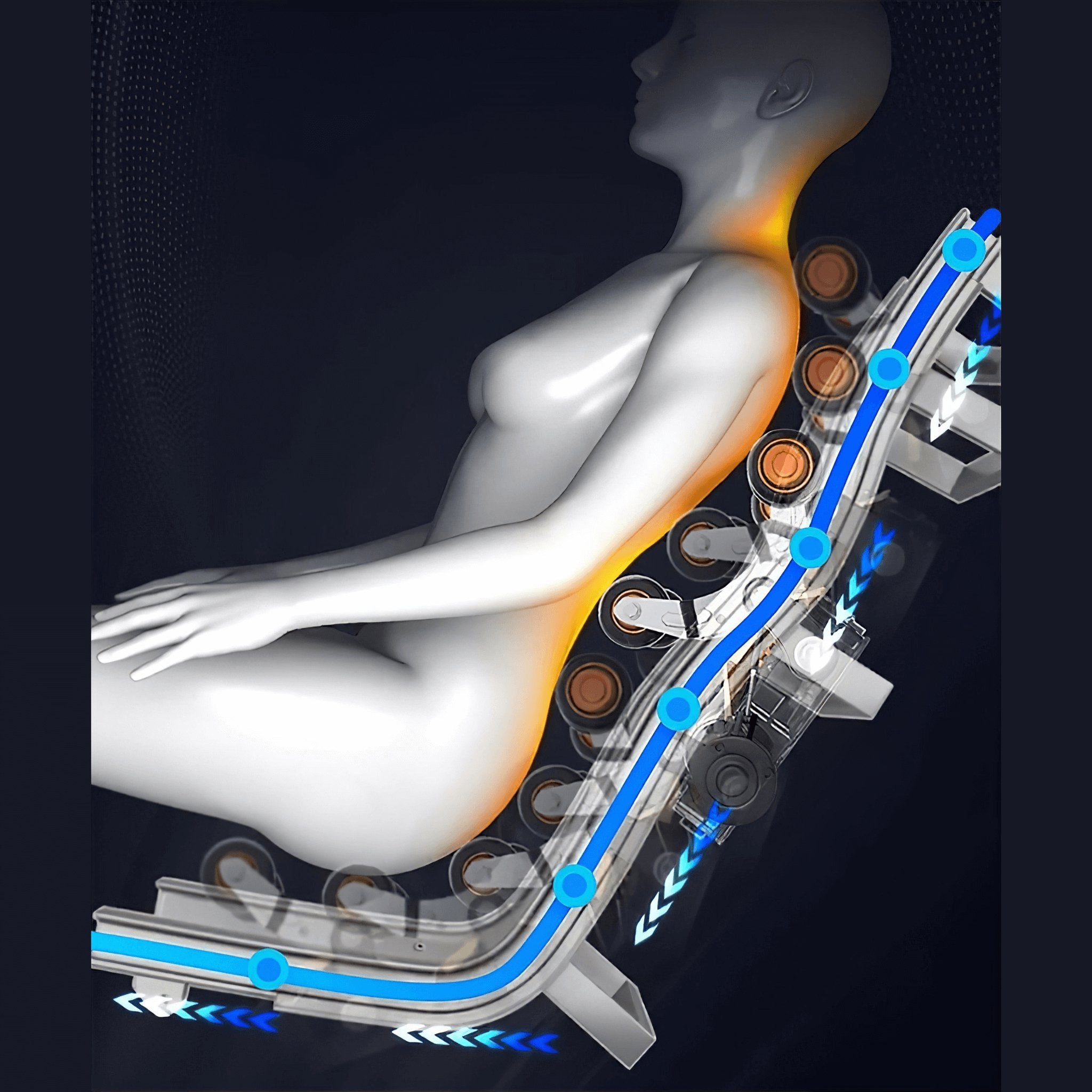 Hack Human - VComfort - VComfort - T - Rok Compact - SL Track Full Body Zero Gravity Massage Chair - 